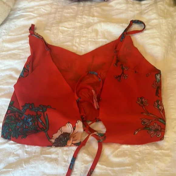 Lulus two piece tropical red dress - Picture 4 of 7